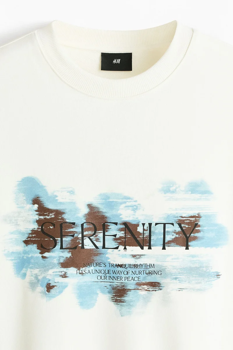 اتش اند ام تي-شيرت بقصّة فضفاضة